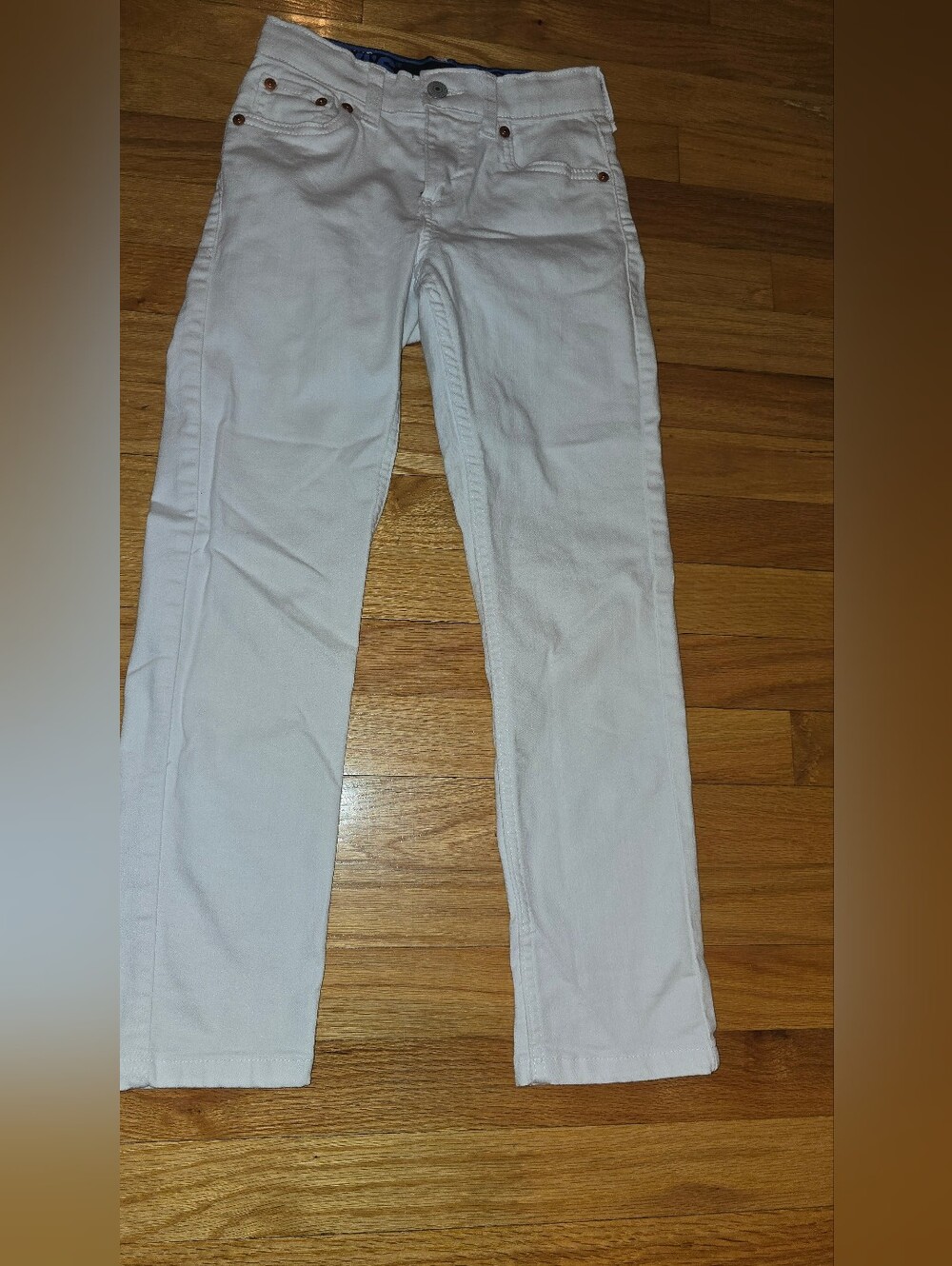 Levi white jeans size 8 Youth Style 502 W:24 L: 25
